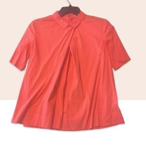 COS pleated front collared shirt